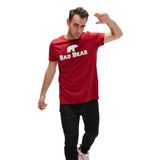 Bad Bear Erkek Kırmızı Baskılı Bisiklet Yaka Tişört, M