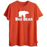 Bad Bear Erkek Turuncu Baskılı Bisiklet Yaka Tişört