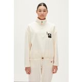 Bad Bear Eva Half-Zip Marshmallow Beyaz Yarım Fermuarlu Kadın Polar Sweatshirt