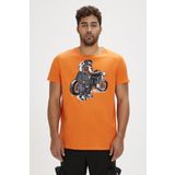 Bad Bear Fave Turuncu Baskili Erkek Tisort