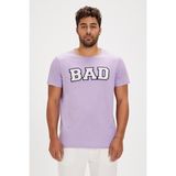 Bad Bear Felt Mor Baskılı Erkek Tişört - XL