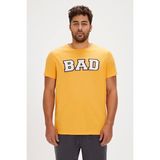 Bad Bear Felt Sarı Baskılı Erkek Tişört - M