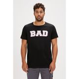 Bad Bear Felt Siyah Baskılı Erkek Tişört - M