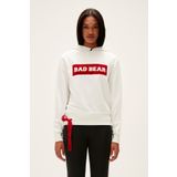 Bad Bear Flog Beyaz Kadın Kapüşonlu Sweatshirt Hoodie