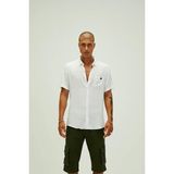 Bad Bear Frank Shirt Off-White Beyaz Kısa Kollu Erkek Gömlek - XL