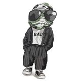 Bad Bear Gator Erkek Siyah Yuvarlak Yaka Sweatshirt, Siyah, L