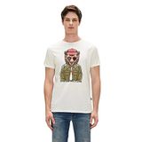 Bad Bear Good Game T-Shirt Off-White Beyaz Baskili Erkek Tisort