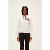 Bad Bear Here Kapüşonlu Kadın Beyaz Sweatshirt