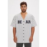 Bad Bear Homer Beyaz Baskılı Erkek Gömlek - 2XL