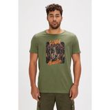 Bad Bear Hunt Erkek T-Shirt - M - Soluk Yeşil