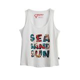 Bad Bear Kadın Kırık Beyaz Atlet Sea Sand Sun Tank -Top