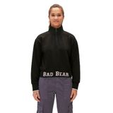 BAD BEAR Kadın Sweatshirt, Fermuarlı, Siyah, XL