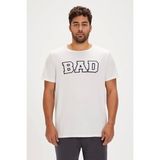 Bad Bear Keçe Kırık Beyaz Erkek Tişört - L