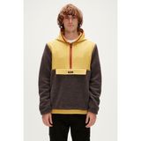 Bad Bear Leonard Plush Half-Zip Antrasit Peluş Erkek Kapüşonlu Sweatshirt - 2XL