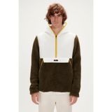 Bad Bear Leonard Plush Half-zip Haki Peluş Erkek Kapüşonlu Sweatshirt - XL