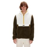 Bad Bear Leonard Plush Half-Zip Haki Peluş Erkek Kapüşonlu Sweatshirt