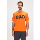 Bad Bear Levin Baskili Oversize Erkek Tisort 24.01.07.061 Turuncu