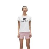 Bad Bear Logo Tee T-Shirt Off-White Beyaz Baskılı Kadın Tişört