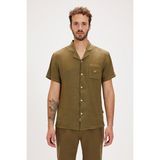 Bad Bear Lyne Haki Kısa Kollu Erkek Gömlek - 2XL
