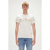 Bad Bear Manuscript T-Shirt Off-White Beyaz Baskılı Erkek Tişört - XL