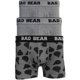 Bad Bear Melt 3 Pack Erkek Gri Desenli Boxer - Gri Melanj