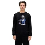 Bad Bear Panther Crewneck Erkek Siyah Yuvarlak Yaka Sweatshirt, Siyah, M