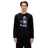 Bad Bear Panther Crewneck Erkek Siyah Yuvarlak Yaka Sweatshirt, Siyah, XL