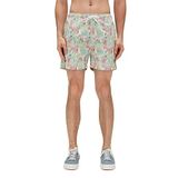 Bad Bear Parrot Baskılı Deniz Şortu Off-White Beyaz Şort Mayo, Large, 8680945833318, Off-White, Erkek
