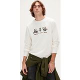 Bad Bear Play Hard Crewneck Off-White Beyaz Baskılı Erkek Sweatshirt