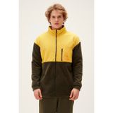 Bad Bear Poncy Full-Zip Thyme Yeşil Fermuarlı Erkek Polar Sweatshirt - Yeşil - Gri