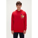 Bad Bear Rainbow Hoodie Crimson-Red Kırmızı Kapüşonlu Erkek Sweatshirt