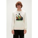 Bad Bear Re-Bamboo Crewneck Beyaz Erkek Sweatshirt