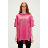 Bad Bear Re-Finger Recycle Fuşya Pembe T-Shirt Baskılı Kadın Tişört10 - XS - Raspberry