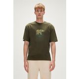 Bad Bear Re-Finger Recycle Haki Yeşil T-Shirt Baskılı Erkek Tişört