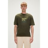 Bad Bear RE-FINGER T-SHIRT KIRMIZI Erkek T-Shirt 23.01.07.007-C70 - Haki