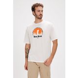 Bad Bear Re-Planet Beyaz Baskılı Erkek Tişört