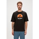 Bad Bear Re-Planet Siyah Baskılı Erkek Tişört