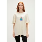 Bad Bear Re-Save Recycle Marshmallow Beyaz T-Shirt Baskılı Kadın Tişört10 - XS - Kırık Beyaz