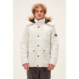 Bad Bear Rock Rabbit Off-White Beyaz Erkek Kapüşonlu Mont - XL