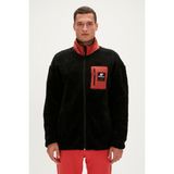 Bad Bear Ryan Plush Full-Zip Siyah Erkek Sweatshirt Nefes Alabilen Kumaş ile Rahat Kullanım - XL