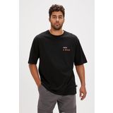 Bad Bear Sand Siyah Baskılı Oversize Erkek T-shirt