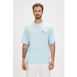 Bad Bear Sand Sky Blue Baskılı Oversize Erkek T-shirt