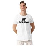 Bad Bear Tee KS T-Shirt Off-White Beyaz Logo Baskılı King Size Erkek Tişört