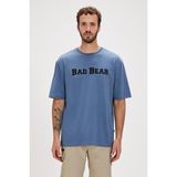 Bad Bear Title Element Mavi Logo Baskılı Basic Erkek Tişört - XL - Açık Mavi