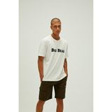 Bad Bear Title Oversize T-Shirt Marshmallow Beyaz Baskılı Erkek Tişört - 2XL