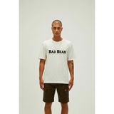 Bad Bear Title Oversize T-Shirt Marshmallow Beyaz Baskılı Erkek Tişört - 2XL