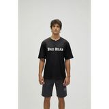 Bad Bear Title Oversize T-Shirt Siyah Baskılı Erkek Tişört - M