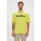 Bad Bear Title Yeşil Logo Baskılı Basic Erkek Tişört - M