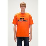 Bad Bear Tripart T-Shirt Turuncu 3D Baskılı Erkek Tişört - M