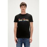 Bad Bear Yazma Siyah Erkek Tişört - XL